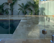Load image into Gallery viewer, Glass Pool Fence Panel 12mm clear toughened sizes range from 200mmW to 2000mmW x 1200mmH