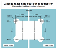 Load image into Gallery viewer, Atlantic Glass to Glass Soft Closing Hinge Set